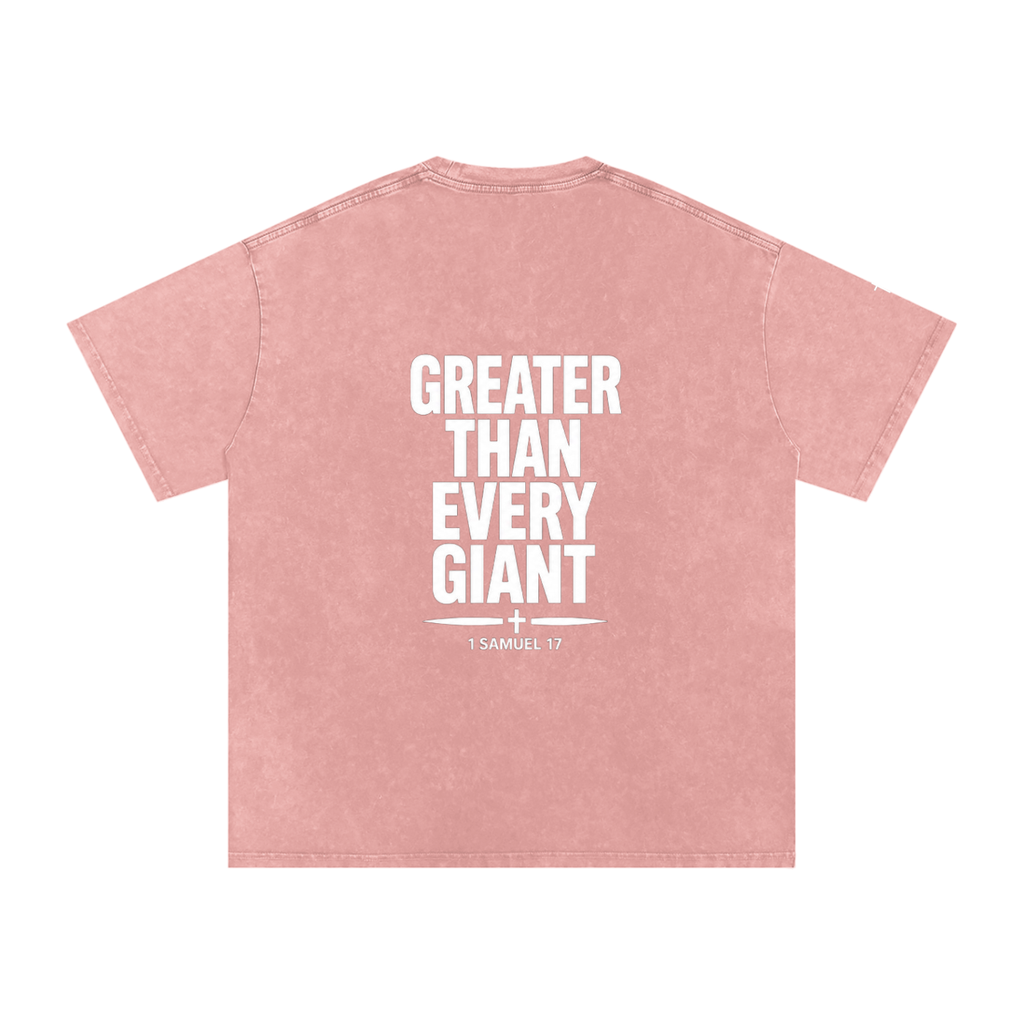 Snow Washed Oversized Cotton T-Shirt