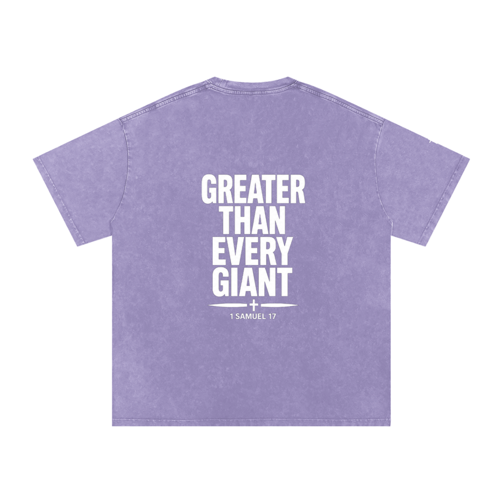 Snow Washed Oversized Cotton T-Shirt