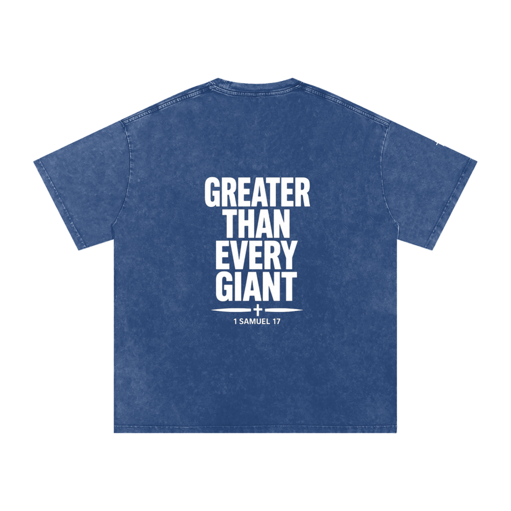 Snow Washed Oversized Cotton T-Shirt
