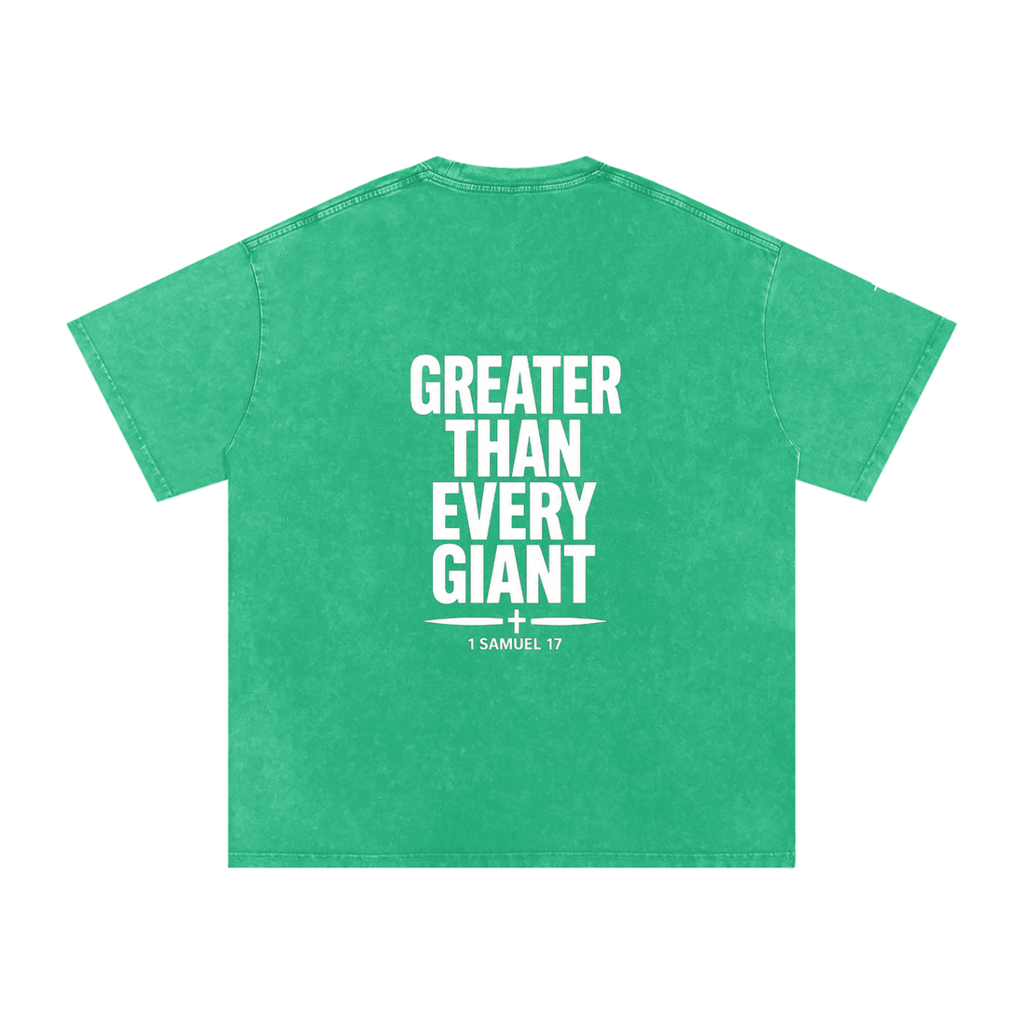 Snow Washed Oversized Cotton T-Shirt