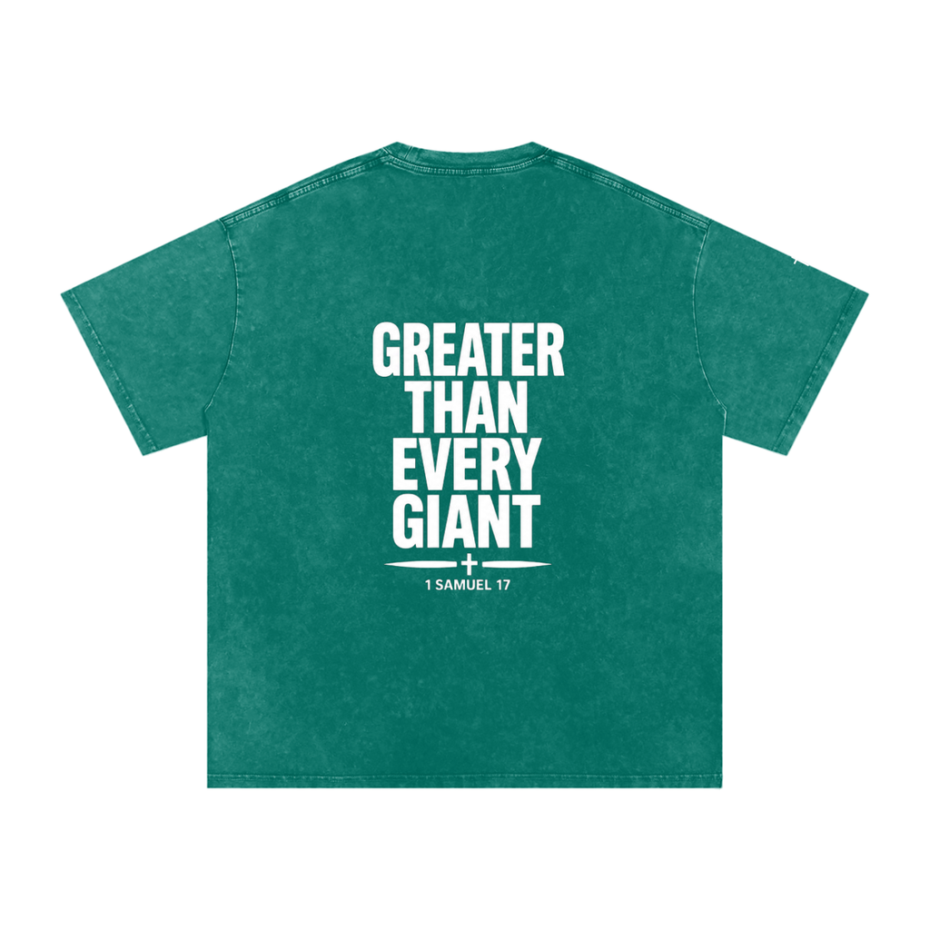 Snow Washed Oversized Cotton T-Shirt