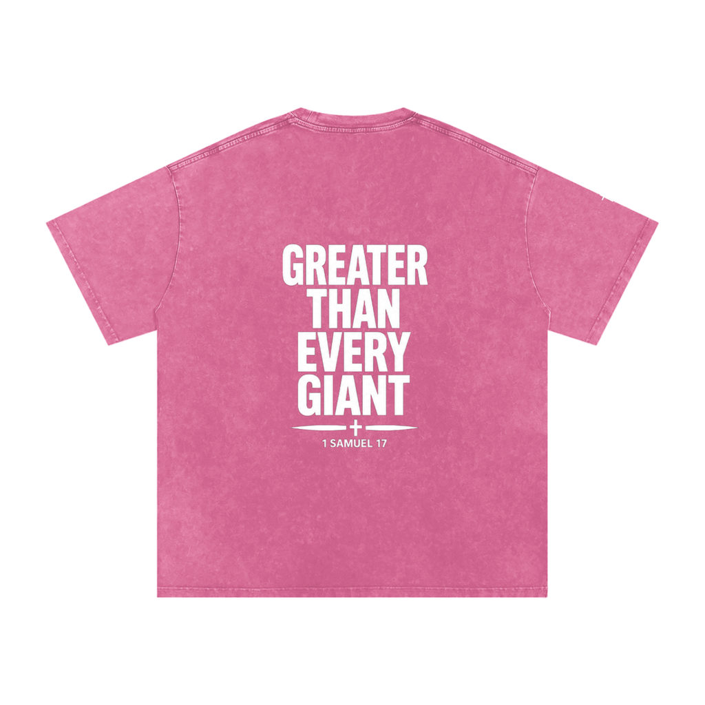 Snow Washed Oversized Cotton T-Shirt