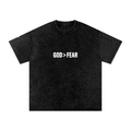 Snow Washed Oversized Cotton T-Shirt