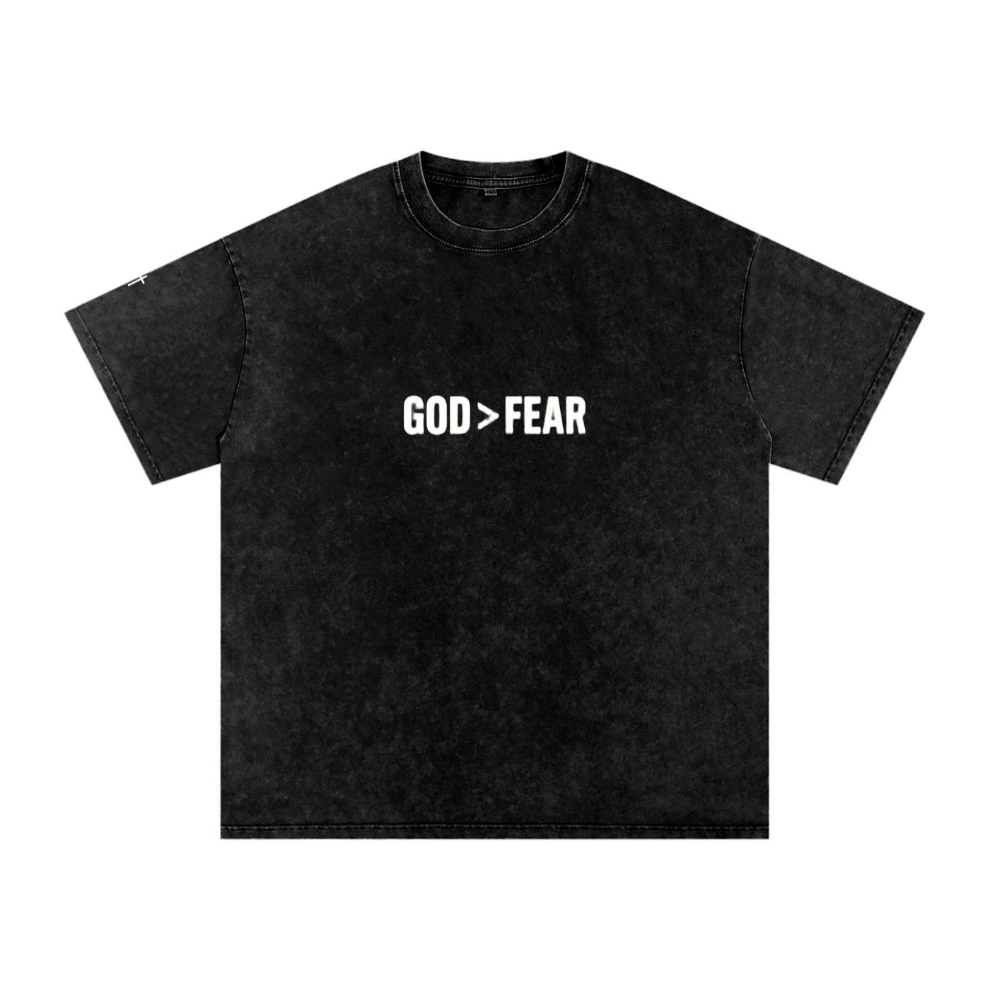 Snow Washed Oversized Cotton T-Shirt