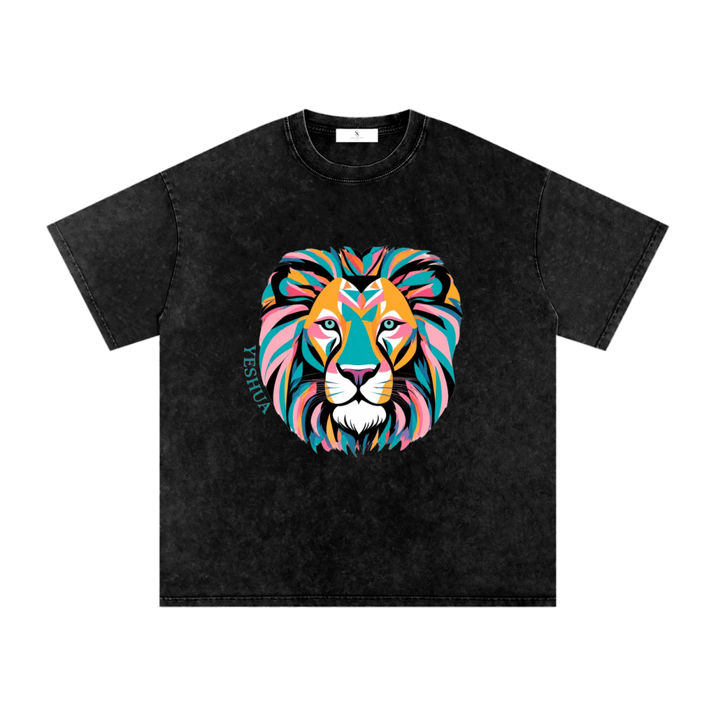 Snow Washed Oversized Cotton T-Shirt