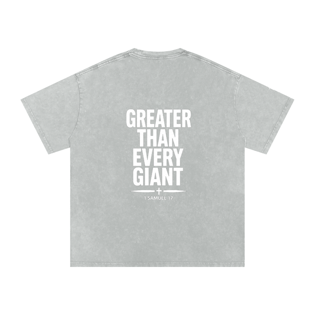Snow Washed Oversized Cotton T-Shirt