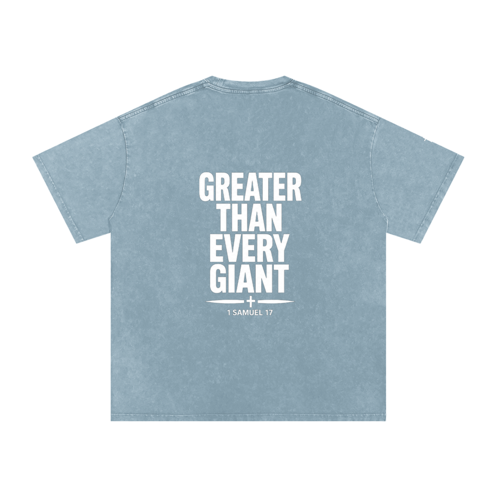 Snow Washed Oversized Cotton T-Shirt