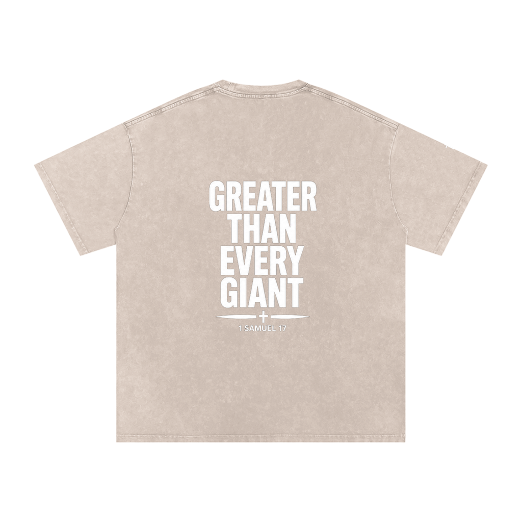 Snow Washed Oversized Cotton T-Shirt