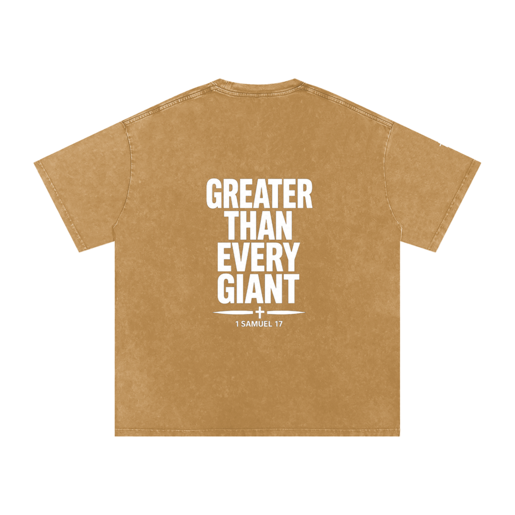 Snow Washed Oversized Cotton T-Shirt